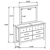 Pelton - 6 Drawer Dresser With Mirror - Oak