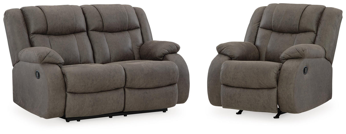 First Base Reclining Loveseat and Recliner - 68804U4