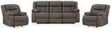 First Base Reclining Sofa and 2 Recliners - 68804U6