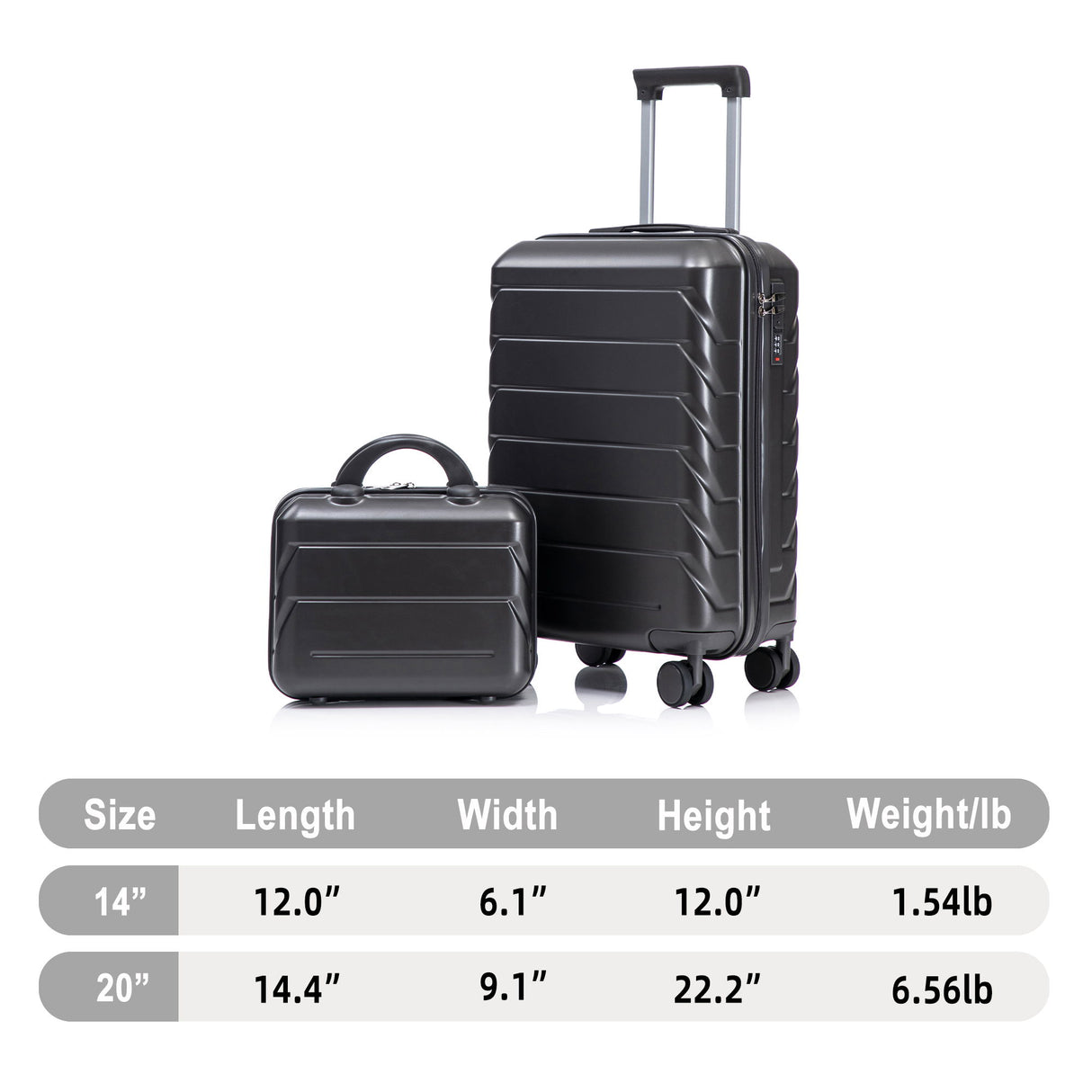 Spinner Luggage Set With Combination Lock