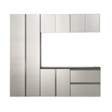Nova Series - Garage Cabinet Set B With Soft Closing Mechanism - Metallic Gray