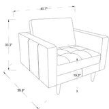 Catherine - Lounge Chair - Brown / Tan