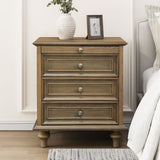 Nightstands With 4 Drawer, Storage End Table With Hidden Pull Out Shelf