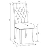 Tufted Rolled Backrest Side Chairs (Set of 2)