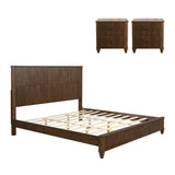 3 Piece Bedroom Set With Bed And 2 Nightstands