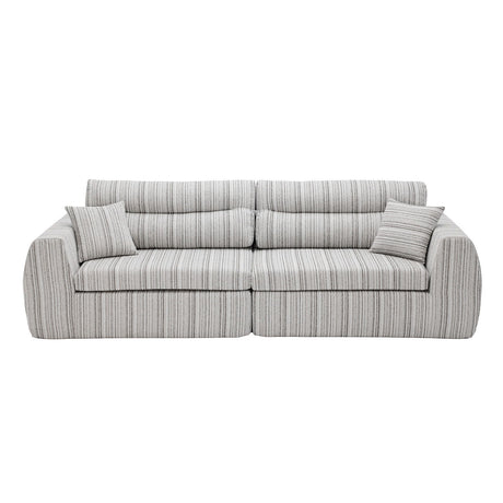 3 Seater, Couch With Throw Pillows For Living Room