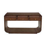 Console Table With 3 Drawers, Display Shelf