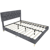 Upholstered Bed With Tufted Headboard