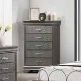 1 Piece Chest With Unique Drawers - Gray