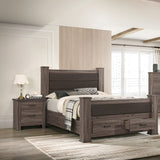 Upholstered Bed With Footboard Drawers