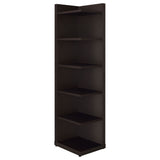 6 Tier Corner Bookcase - Cappuccino