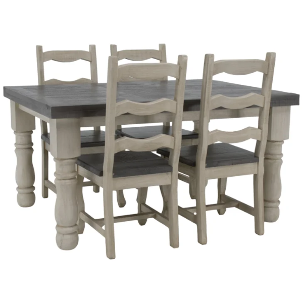 Mansion Dining Table & 4 Chairs - MES55DT+SIL20DTx4