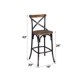 Zaire - Bar Chair - Black / Oak