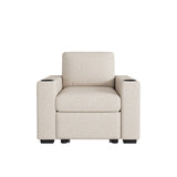 Single Pull Out Sofa Bed With USB Ports And Cup Holders