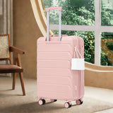 Hard Shell Luggage With Scratch Resistant Surface, 4 Wheels, Combination Lock & Side Hooks