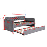 Upholstered Daybed With Trundle And USB Charging Design