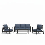 Modern 5 Seat Outdoor Patio Furniture Set With Coffee Table