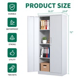 Heavy Metal Garage Storage Cabinet With Locking Doors, Steel, Adjustable Shelves