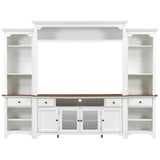 Extra Large TV Stand, Entertainment Center With Storage Cabinets