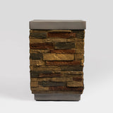 Outdoor Propane Tank Holder Fire Pit Cover Side Table - Sandstone