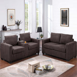 Modern Style 2 Piece Sofa Set With Cup Holders & Charging Port
