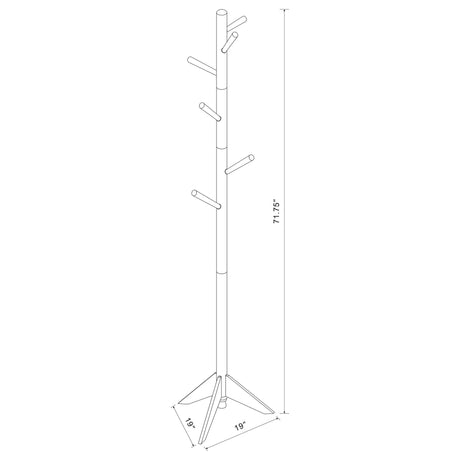 6 Hook Coat Rack With Rotating Top