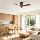 42" Flush Mount Ceiling Fan With 3 Blades, DC Reversible Motor