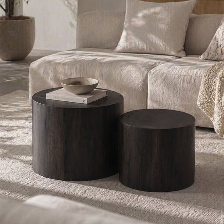 Modern Round Nesting Coffee Table (Set of 2)