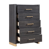 Clifton - 5 Drawer Chest - Espresso