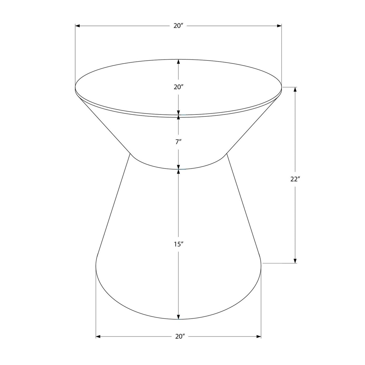 Drum Accent Side Table, Contemporary & Modern Elegant Design
