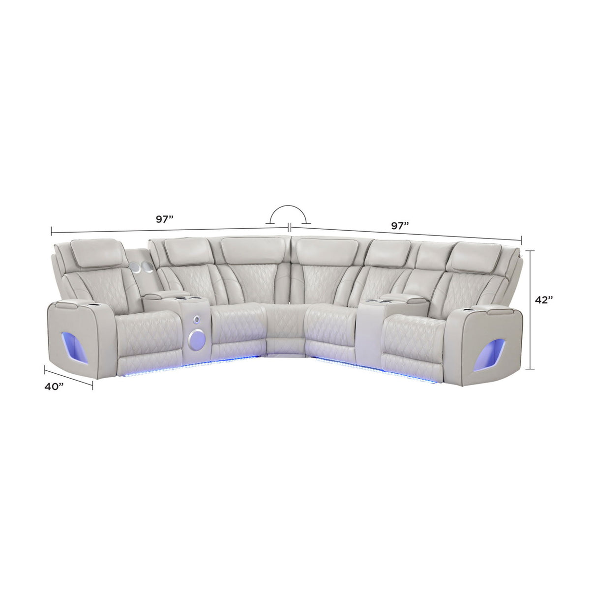 Fortuner - Power Recliner Sectional Sofa