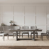 Arcus - Rectangular Dining Table With Butterfly Leaf - Charcoal Gray