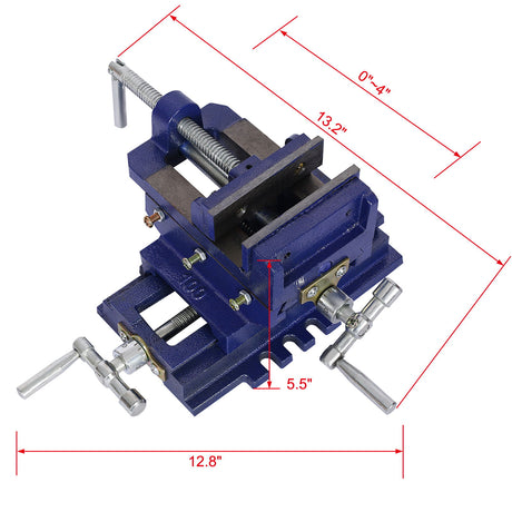 Industrial Quality Cross Slide Vise, Drill Press Metal Milling 2 Way X - Y