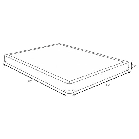 Low Profile Box Spring Foundation With Padded Slats And Breathable Design