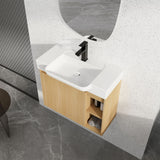 Wall Mounted Bathroom Vanity With Sink & Soft Close Door