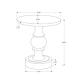 Round Accent Table, Indoor / Outdoor - Black
