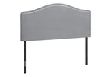 Full Size, Bed Headboard Only, Upholstered Transitional - Gray