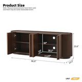 TV Stand With Fluted Tambour Style Door