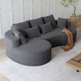Curved Oversized Sectional Sofa With Extra Deep Seat