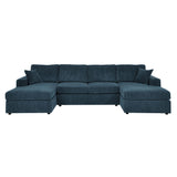 3 Piece Double Chaise Sectional Sofa