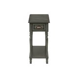 Accent Side Table, 2 Tier, Storage Drawer, Stylish Traditional Design