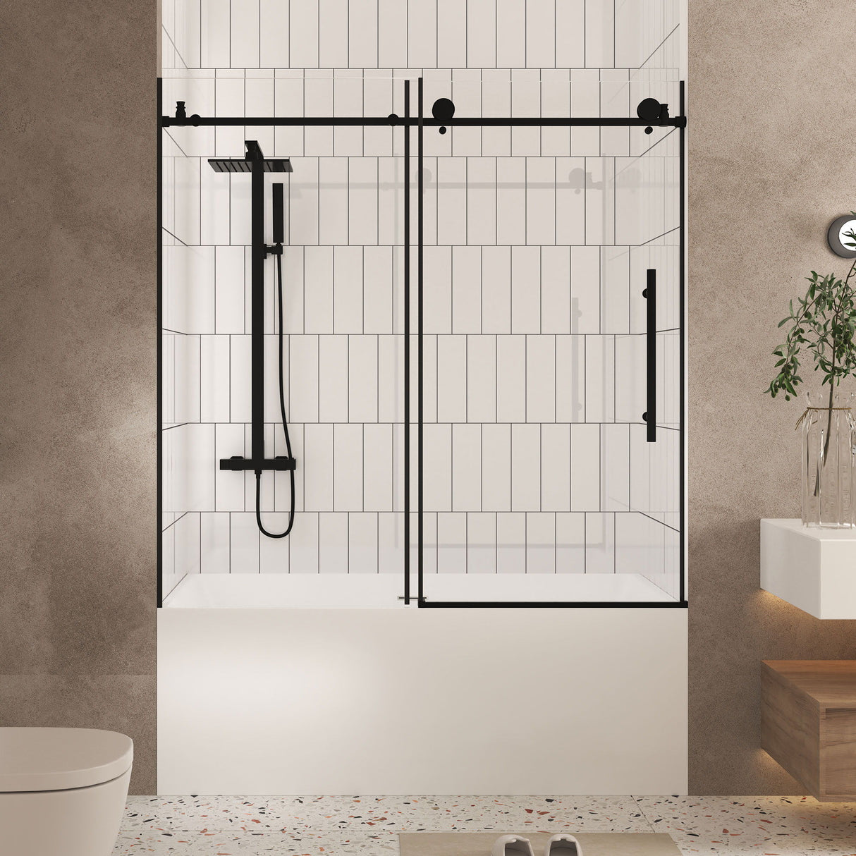 Frameless Shower Door With Handle