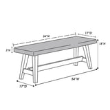 Dining Room Bench - Gray / Gray