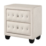 Sophia - 2 Drawer Upholstered Nightstand