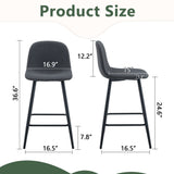 Modern Bar Chair Rounded Backrest (Set of 2)