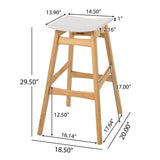 Modern Bar Stool Set With Upholstered Seating