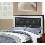 Glamours Style Bed With Diamond Tufted Padded Headboard