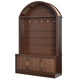 Arched Top Hall Tree With 5 Hooks