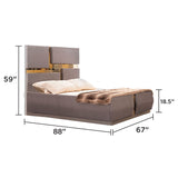 Lorenzo - Queen Size Tufted Upholstered Bed - Gray