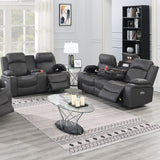 Power Motion Living Room Set With USB Port, Adjustable Headrest, Cup Holder